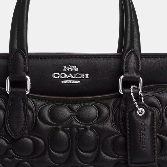COACH NWT Purse Bag Satchel Crossby RARE Embossed Debossed LEATHER - Picture 10 of 14